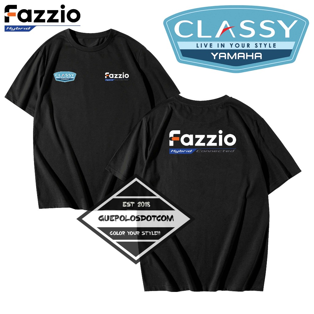 KAOS T-SHIRT FAZZIO CLASSY YAMAHA - BAJU FAZZIO CLASSY YAMAHA - KAOS FAZZIO CLASSY YAMAHA