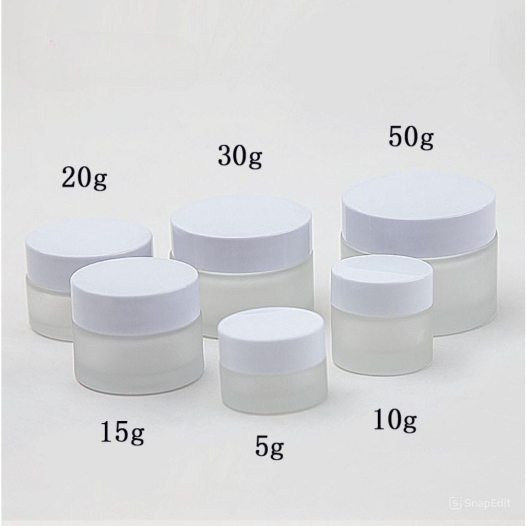 Pot Cream Kaca 30ml Pot Krim Kosmetik Botol Jar 30gram Pot Kosmetik Kaca Doff Frosted Kemasan Makeup