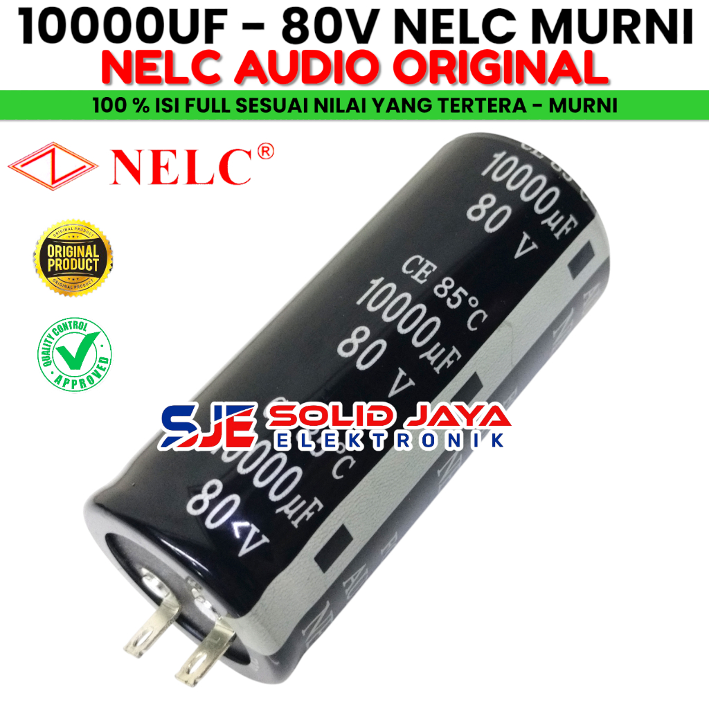 CAPASITOR ELKO 10000 UF 80 V NELC MURNI ASLI ELCO NELC 10000UF 80V ELKO CAPASITOR KAPASITOR 10000UF 