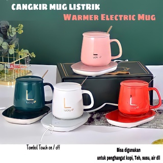 Mug Cangkir hampers gift box mug Gelas Listrik Pemanas Penghangat Minuman pemanas portable