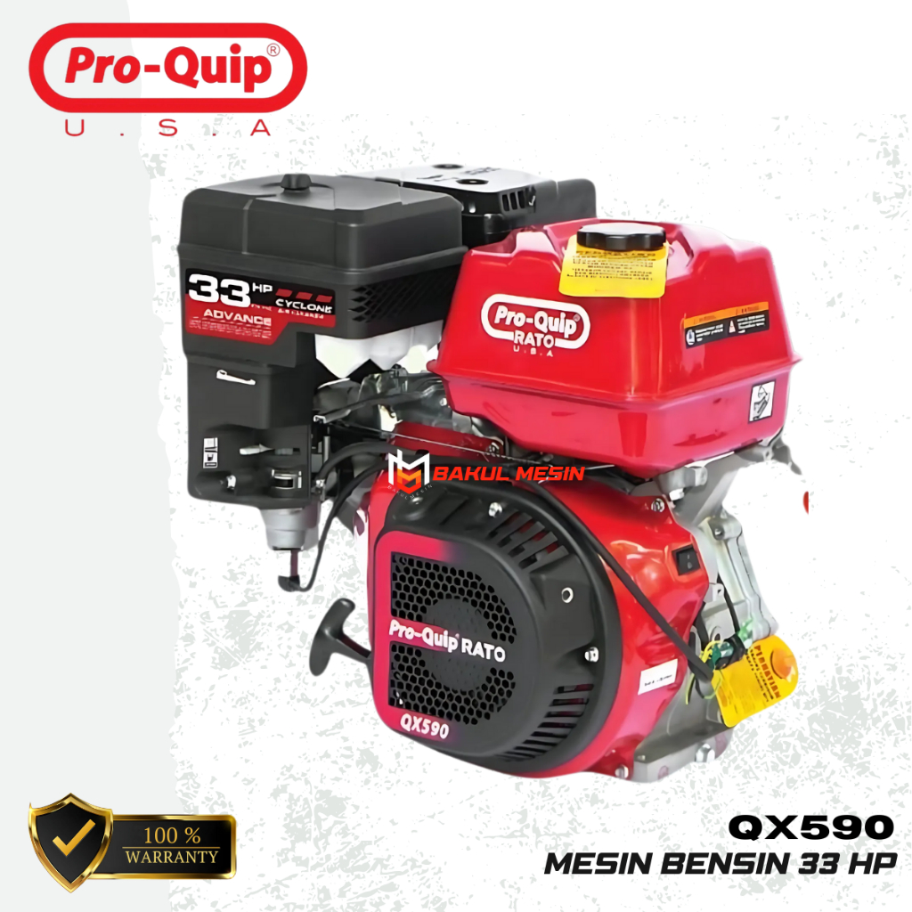 ProQuip Rato QX590 Heavy Duty Gasoline Engine QX590 Mesin Bensin 33 Hp