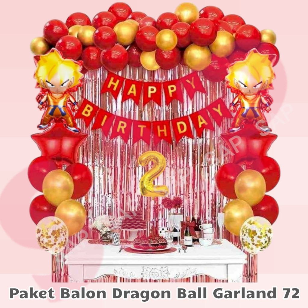 PAKET BALON DRAGON BALL GARLAND 72