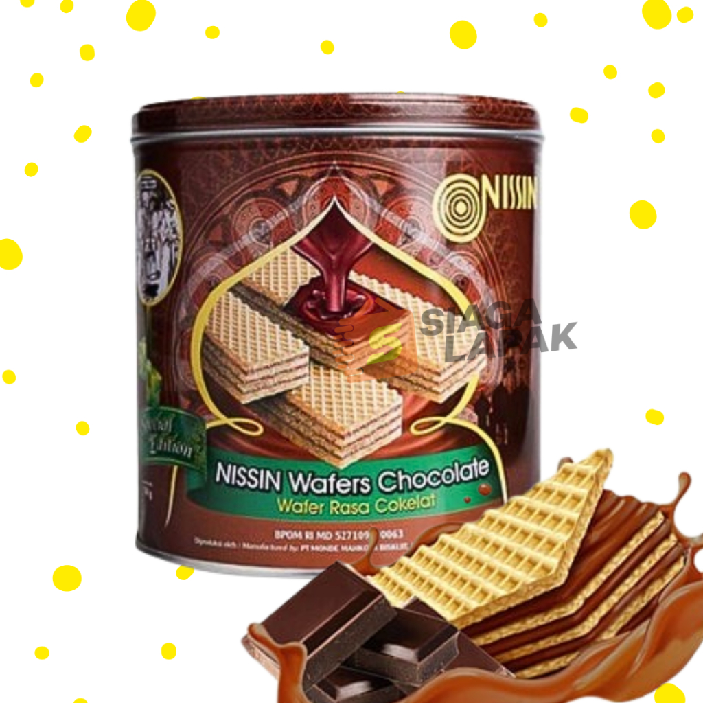 

Wafer Nissin KALENG 267gr Special Edition Chocolate Biskuit Coklat Spesial Lebaran