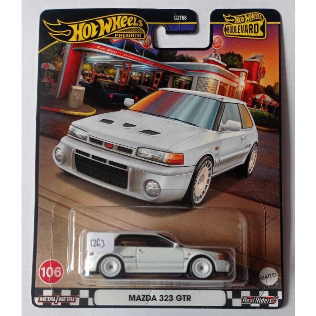 Hot Wheels - Mazda 323 GTR White Boulevard Hotwheels Premium