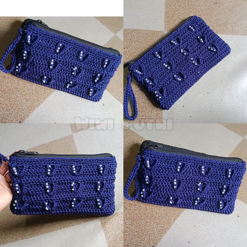 (Handmade) Dompet rajut motif Miu-miu viral tas rajut handmade asli