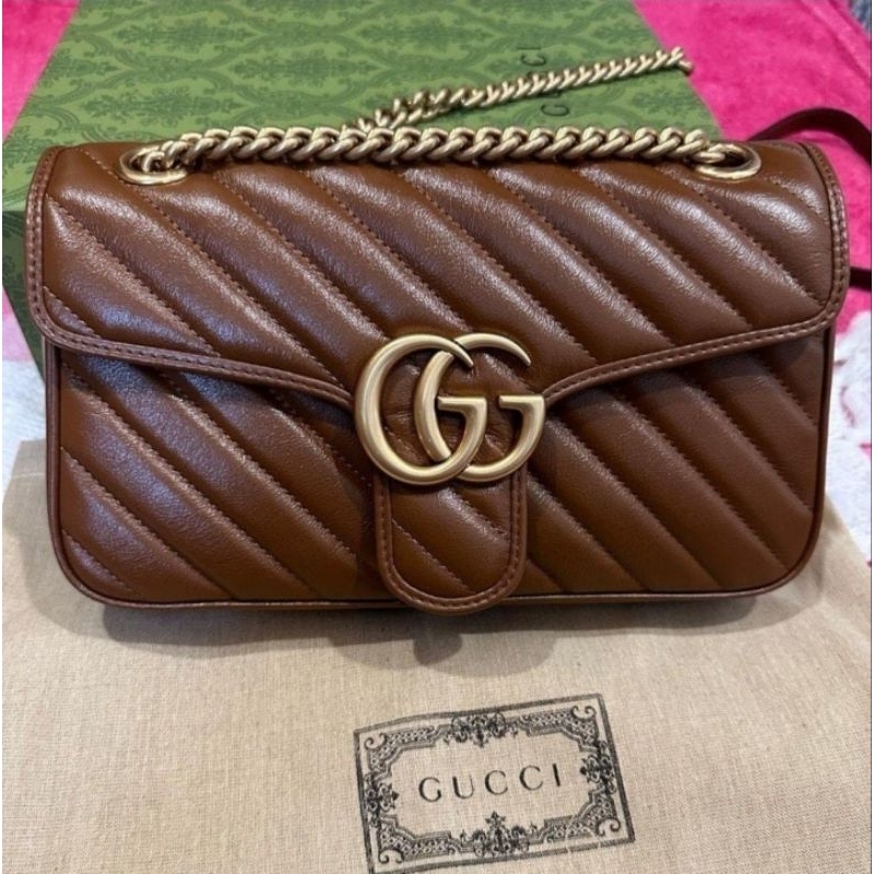 Authentic Gucci marmont Brown