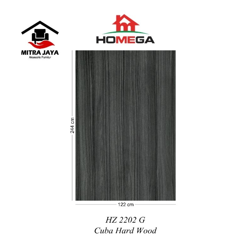 HPL Homega HZ 2202 G Homega HPL Cuba Hard Wood HZ2202G HOMEGA Hpl Pelapis Kayu Tipe Hz2202g