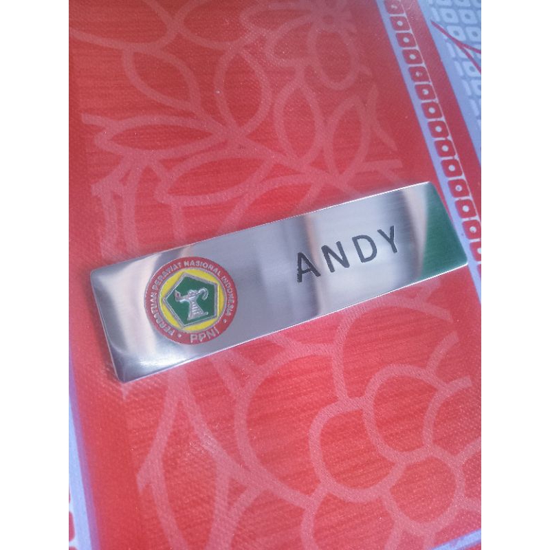

Nametag / Papan Nama Perawat PPNI Tanpa Resin Silver Stainless dan Gold Kuningan