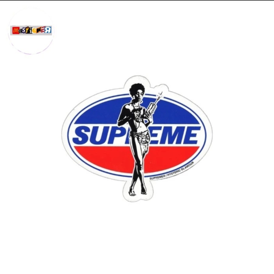 

sticker Supreme x Hysteric Glamour graphic logo diecut stiker streetwear
