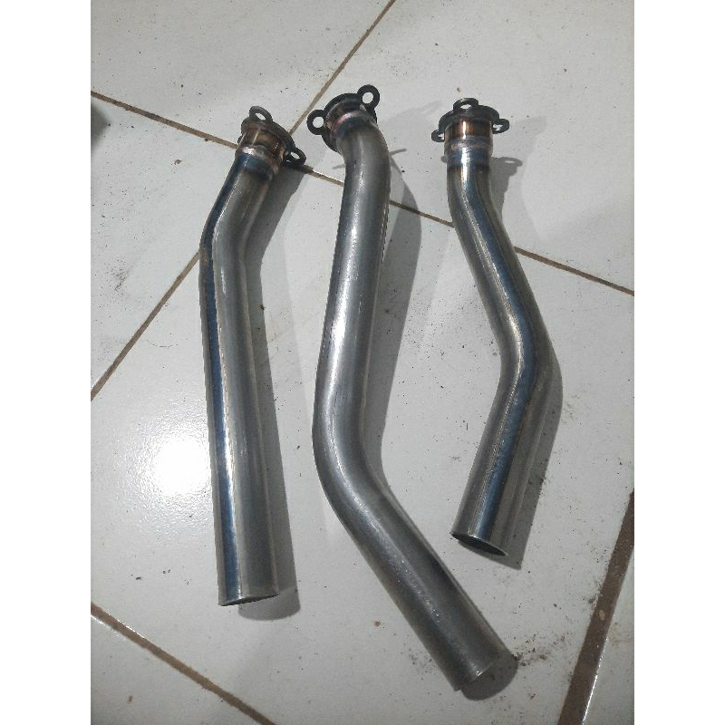 Pipa stinger sambungan knalpot ninja RR/R model cobra bahan pipa karat