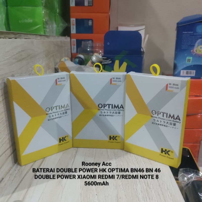 BATRE DOBEL POWER HK BATERAI DOUBLE POWER HK OPTIMA BN46 BN 46 DOUBLE POWER XIAOMI REDMI 7/REDMI NOT