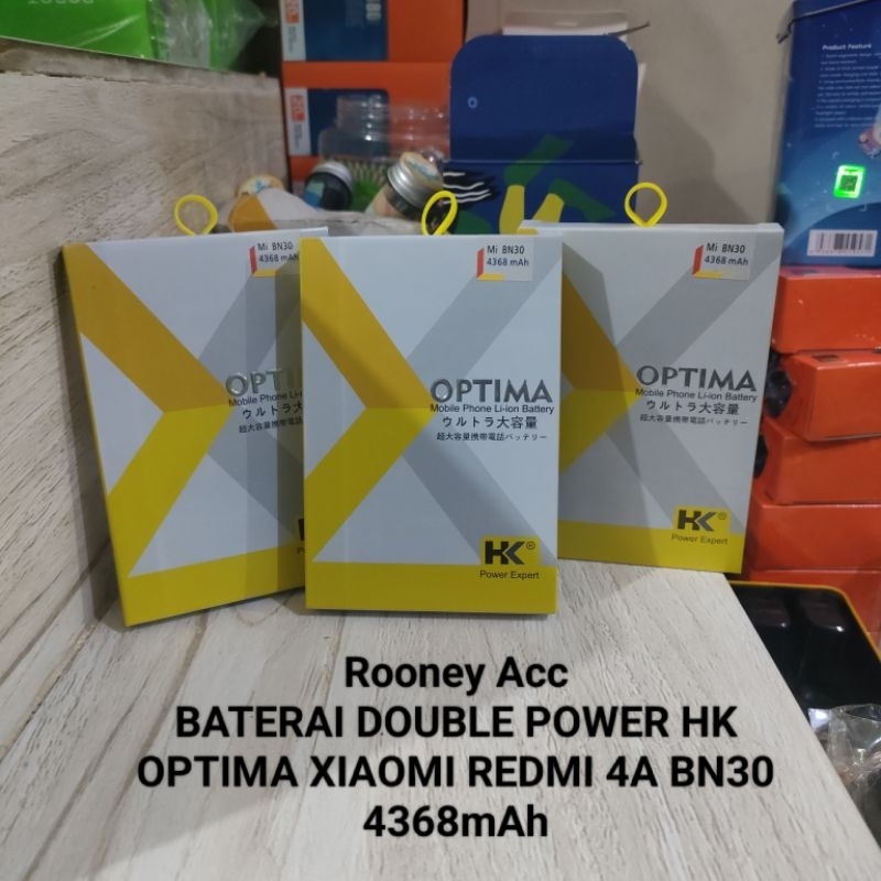 BATRE DOBEL POWER HK OPTIMA XIAOMI BN30 BN 30 BATERAI DOUBLE POWER HK OPTIMA XIAOMI REDMI 4A BN30 43