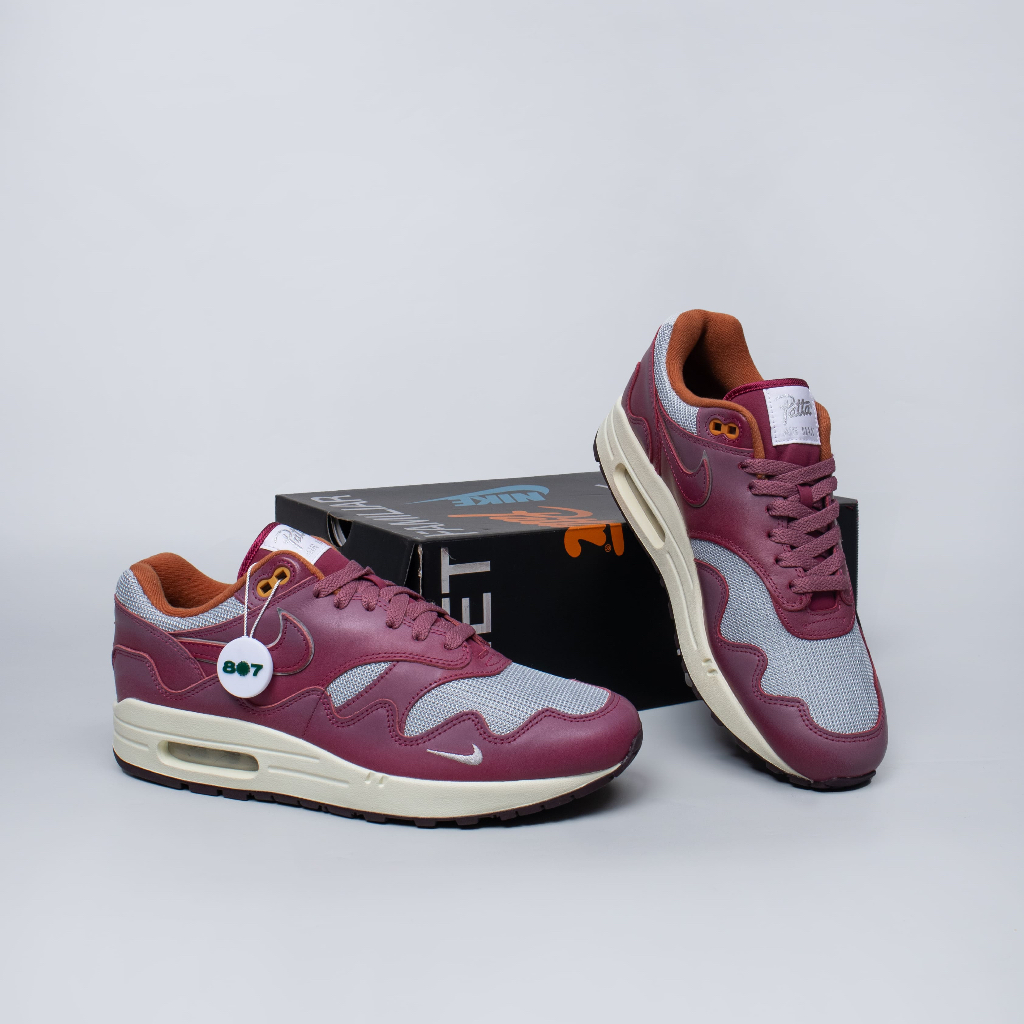 Air Max 1 Patta Waves Rush Maroon