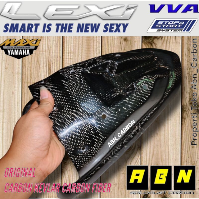 Cover Front Dudukan Visor Lexi Lexi125 Carbon Kevlar Parts Original Yamaha Pangkon Visor Lexi 125