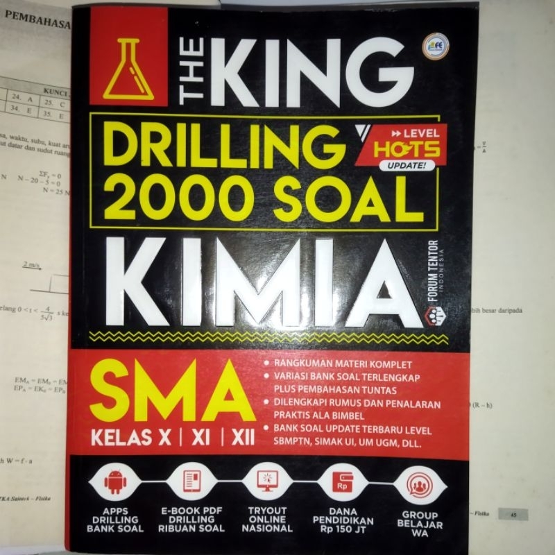 

Preloved The King Drilling 2000 Soal Kimia SMA Ujian Sekolah UTBK Mandiri