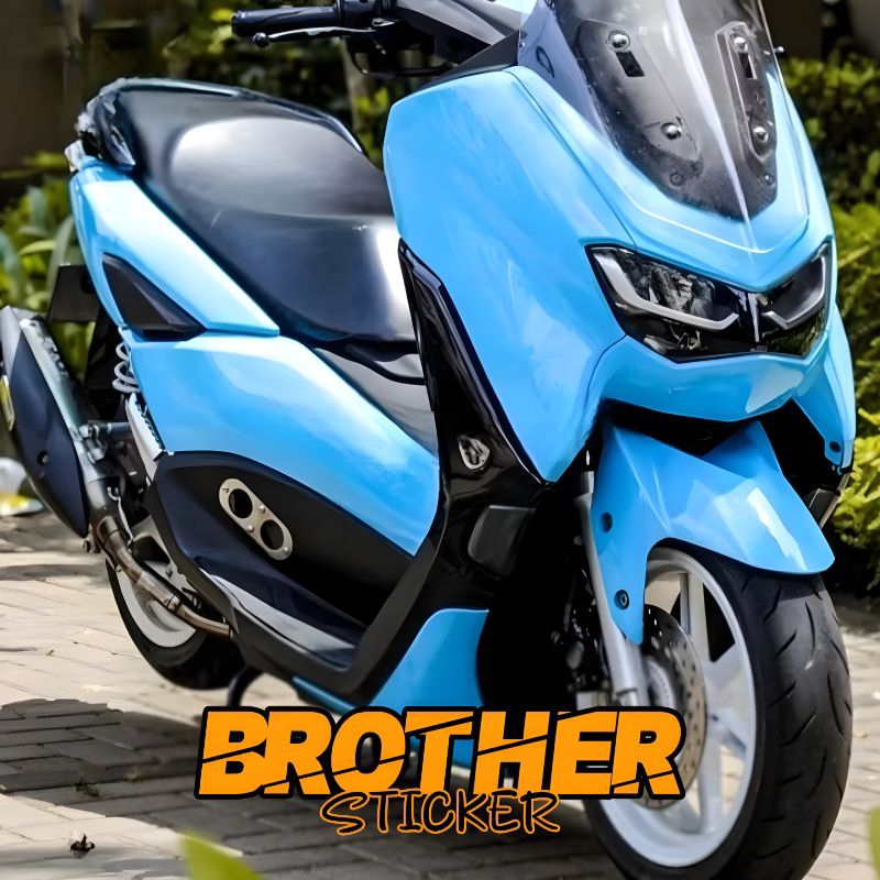 stiker skotlet biru muda sticker scotlite biru glossy kilat stiker motor
