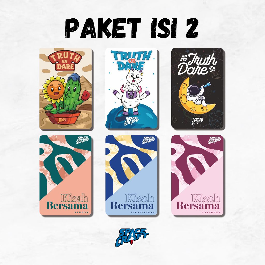 Paket Hemat Isi 2 | Kartu Permainan Truth or Dare dan Kisah Bersama - Spacecraft