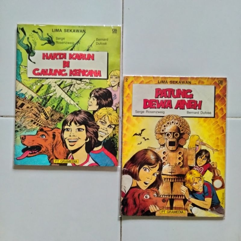 Paket Komik Langka Lima Sekawan - Patung Dewa Aneh & Harta Karun di Galiung Kencana - Gramedia