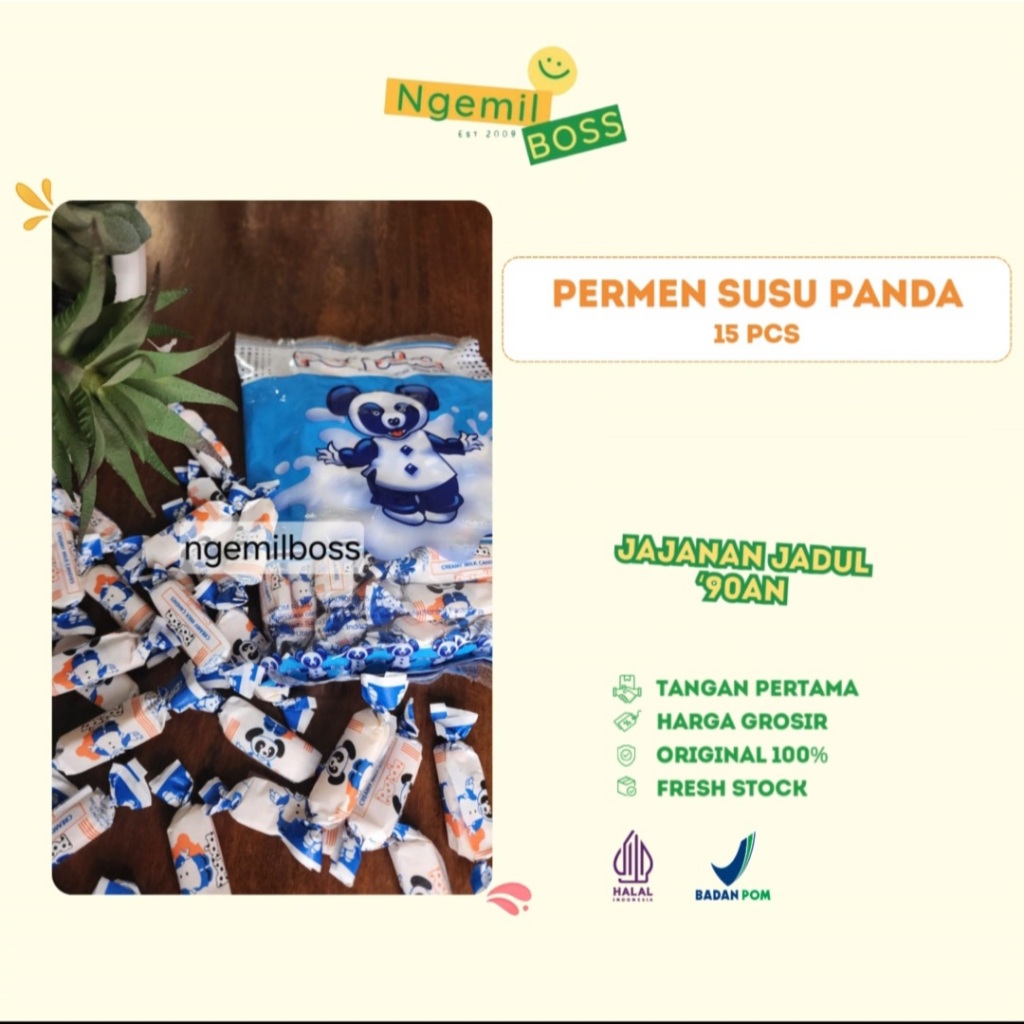 

grosir snack murah Susu panda - Permen Jadul Susu Panda Lunak - 15pcs