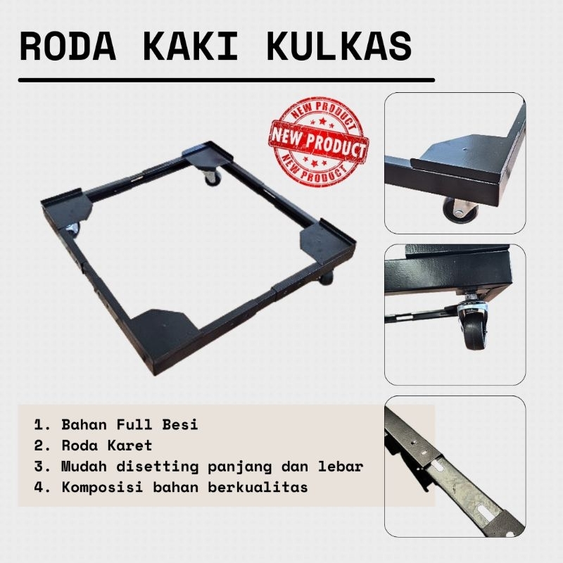Roda Kulkas Full Besi | Kaki Kulkas Full Besi | Kaki Lemari Es | Roda Lemari Es