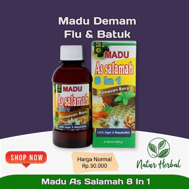 

As Salamah Madu 8 in 1 - Solusi Herbal untuk Batuk, Flu, & Stamina Tubuh!"
