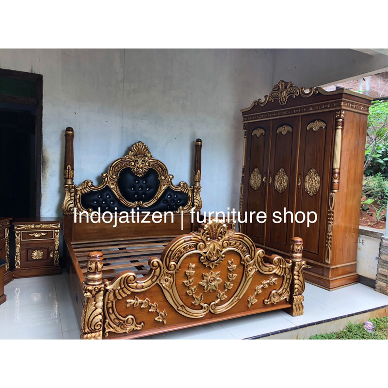 kamar set cinta lemari,meja rias, kamar tidur , nakas laci kayu jati