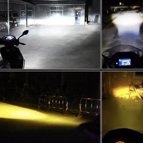 PROMO TERBARU LAMPU MOTOR LED H4 H6 LASER LAMPU BOHLAM UTAMA MOTOR H4 H6 TERANG UNIVERSAL VINYX PNP