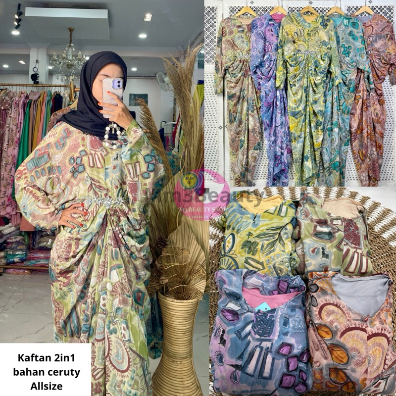 CS-CO GAMIS KAFTAN 2IN1 CERUTY MOTIF / KAFTAN + INNER