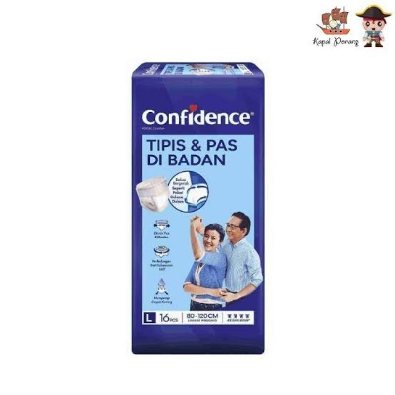 Popok Dewasa Confidence Pants Slim Fit M20/L16/Xl12