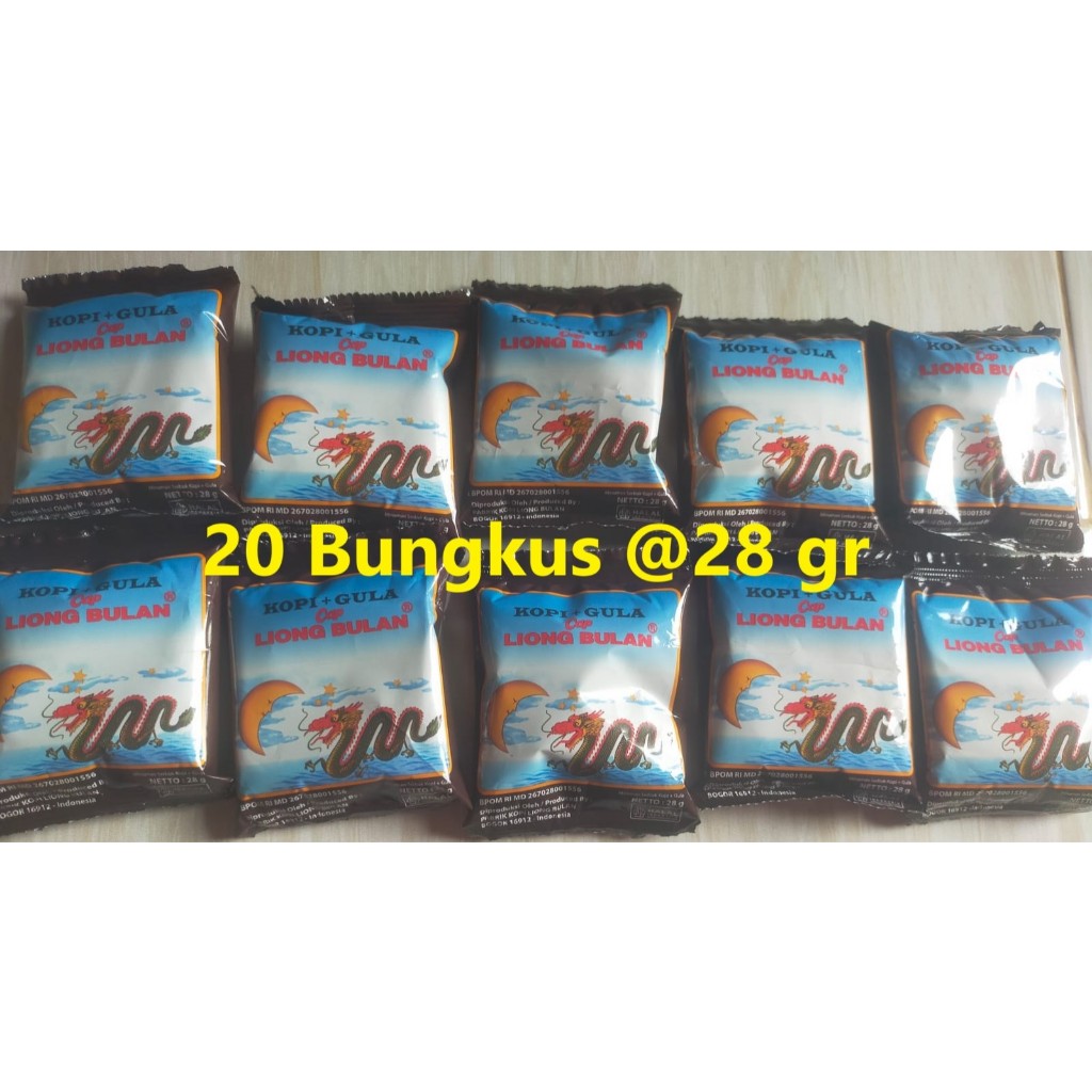 

Paket No 34 : 20 Bungkus Kopi Liong Bulan Bogor Plus Gula Harga Termurah Hemat Grosir