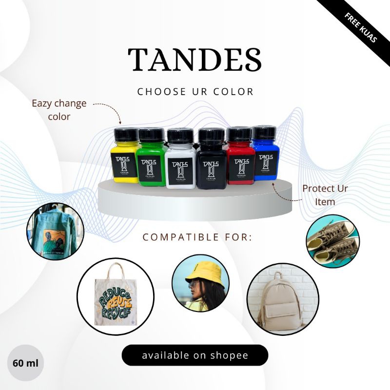 

Tandes - Cat Sepatu, Kanvas, & Akrilik 60 ml