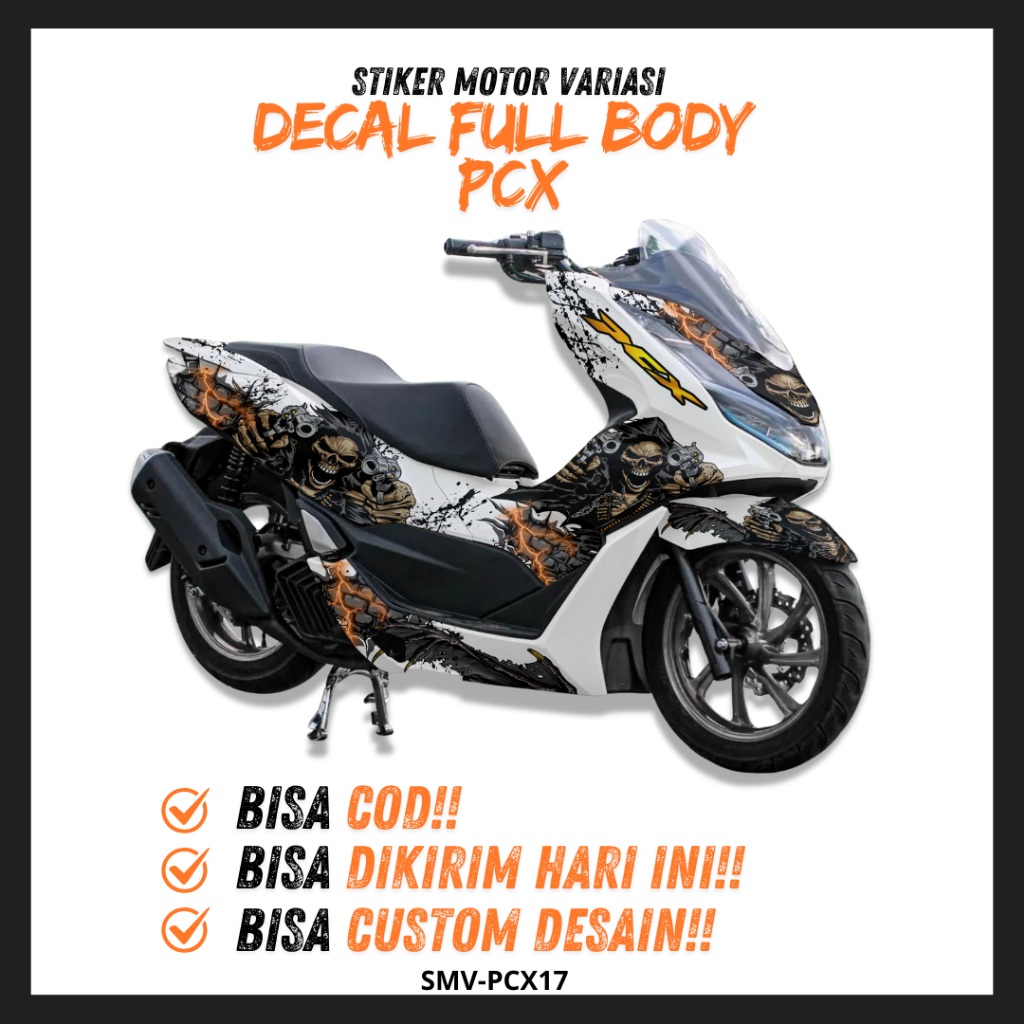 STICKER PCX 160 DECAL FULL BODY BISA CUSTOM DESAIN PCX 150 LAMA & BAR