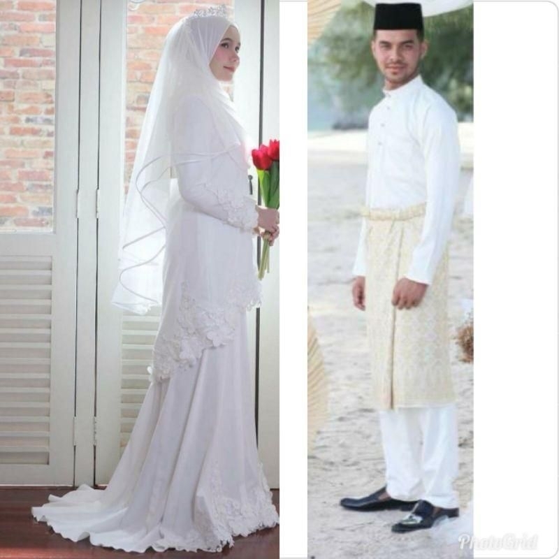 gaun pengantin muslimah Malaysia Melayu gaun akad gaun walimah wedding dress muslimah gaun melayu ga