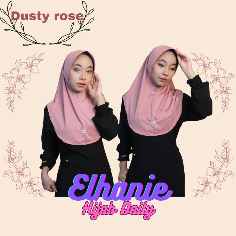 Hijab Bergo Sport Oval by Elhanie Hijab - M Kerudung Panjang Tebal Muslim Instan Sekolah Nyaman Pad