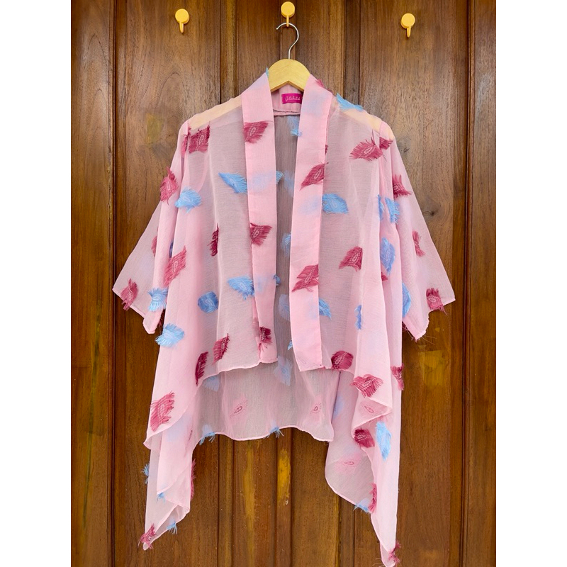 OUTER WANITA ORGANZA KIMONO STYLE