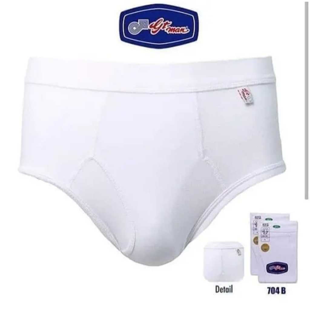 Celana dalam Pria GT Man 704 B - Celana Dalam Brief Pria - S M L XL - Putih
