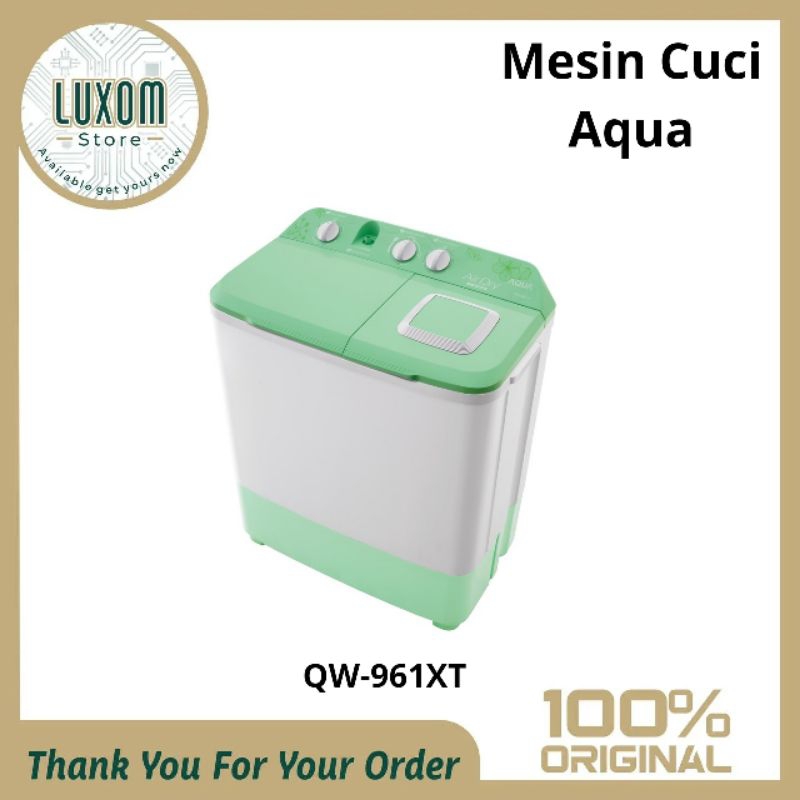 Mesin Cuci Aqua QW-961XT (9kg) /Mesin cuci 2 tabung/mesin cuci Aqua