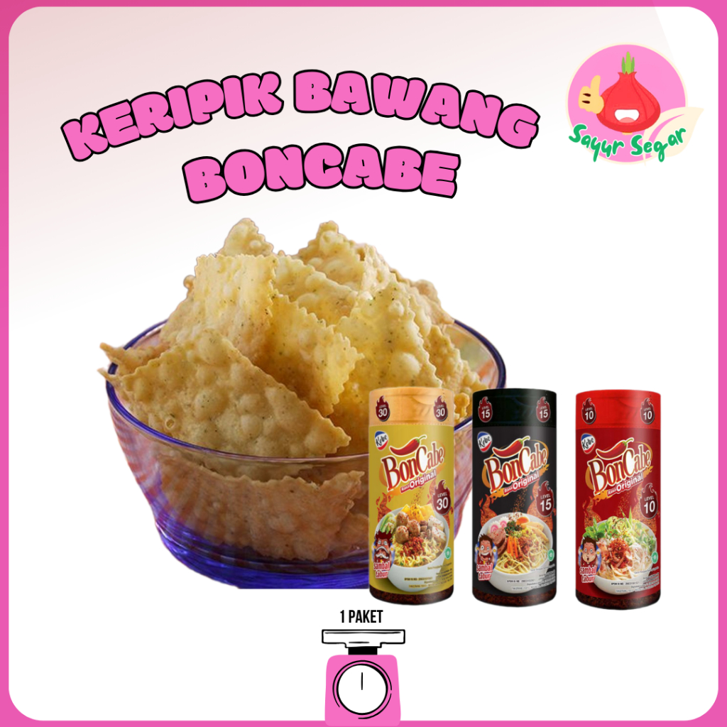 

Sayur Segar - Keripik Bawang Plus Boncabe / Cemilan Kripik Bawang