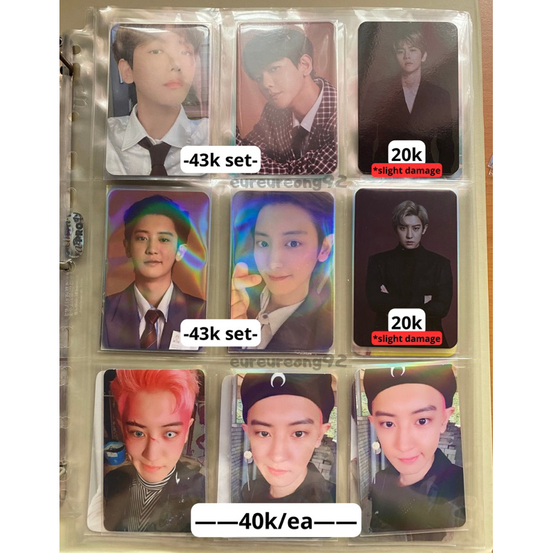 official photocard EXO Chanyeol Obsession dan Baekhyun photopack SG21