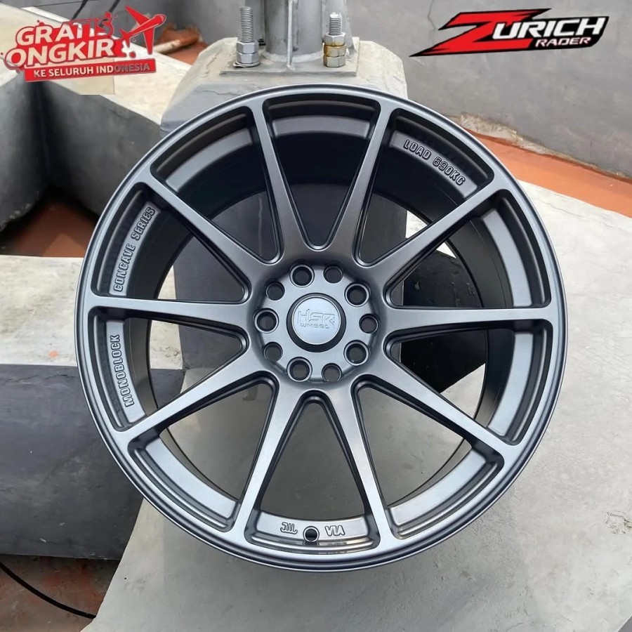 Velg Mobil Hsr Shinjuku Ring 18 Untuk Bmw Accord Camry Civic Cx3 Pelek R18 Xxr Lobang 5 Grey
