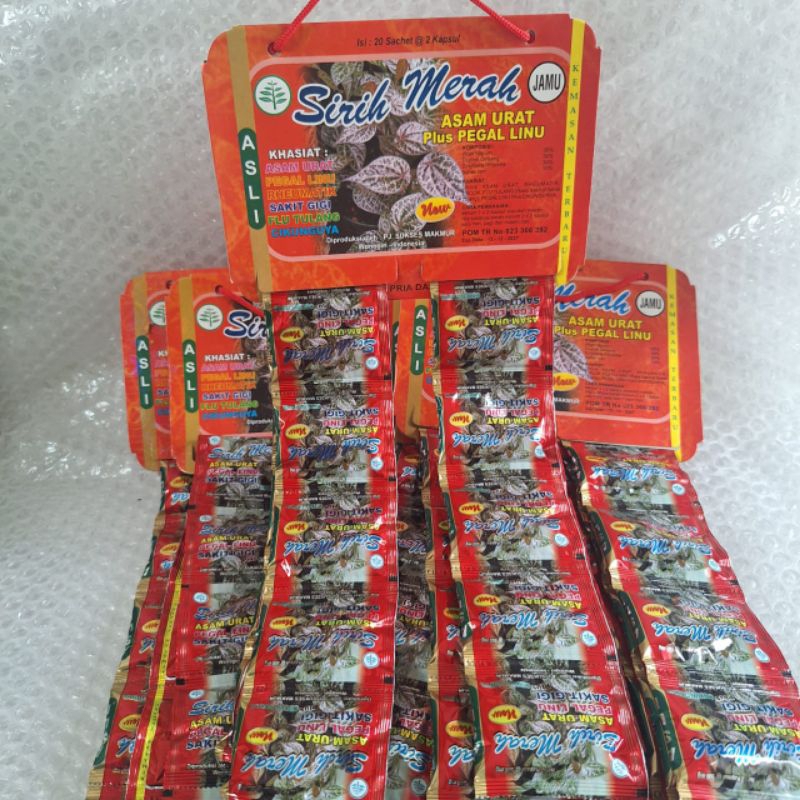 [Sirih Merah_Kapsul Asam Urat Asli Original 20 sachet