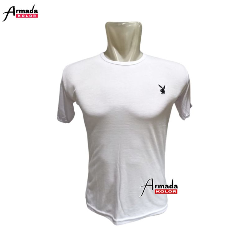 Kaos Playboy Pria Oblong Round Neck Bahan Katun Premium
