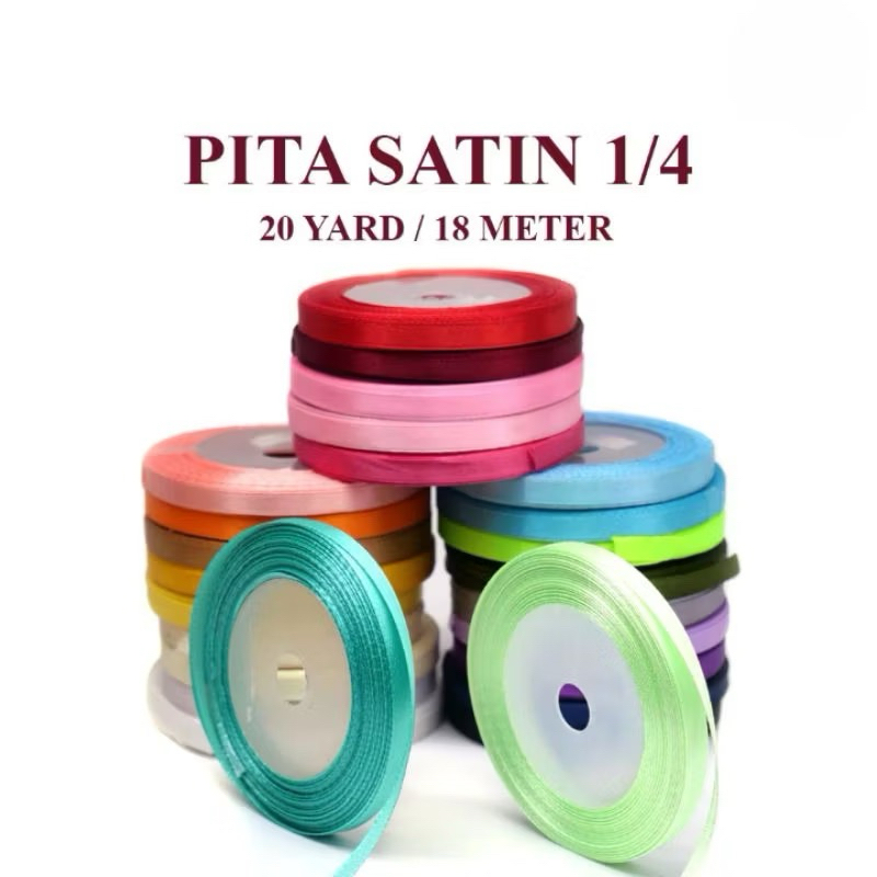 

Pita Satin 1/4inch (0.6 cm) 20Yard