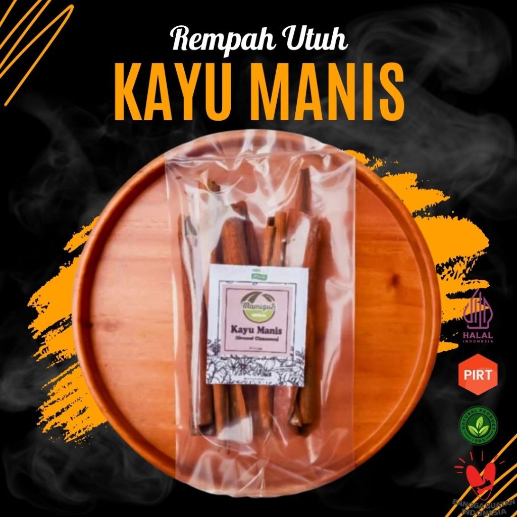 

Kayu Manis / Cinnamon Kering Utuh Rempah (50 GRAM)