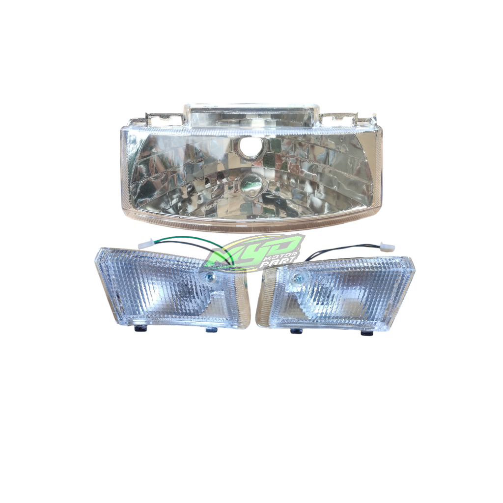 Reflektor lampu depan tornado set sein kanan kiri mika bening
