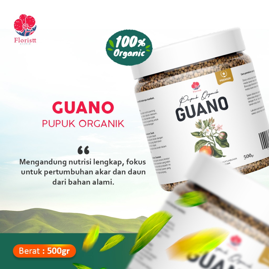 Pupuk Anggrek Pupuk Guano Super Organik Asli - 500gr