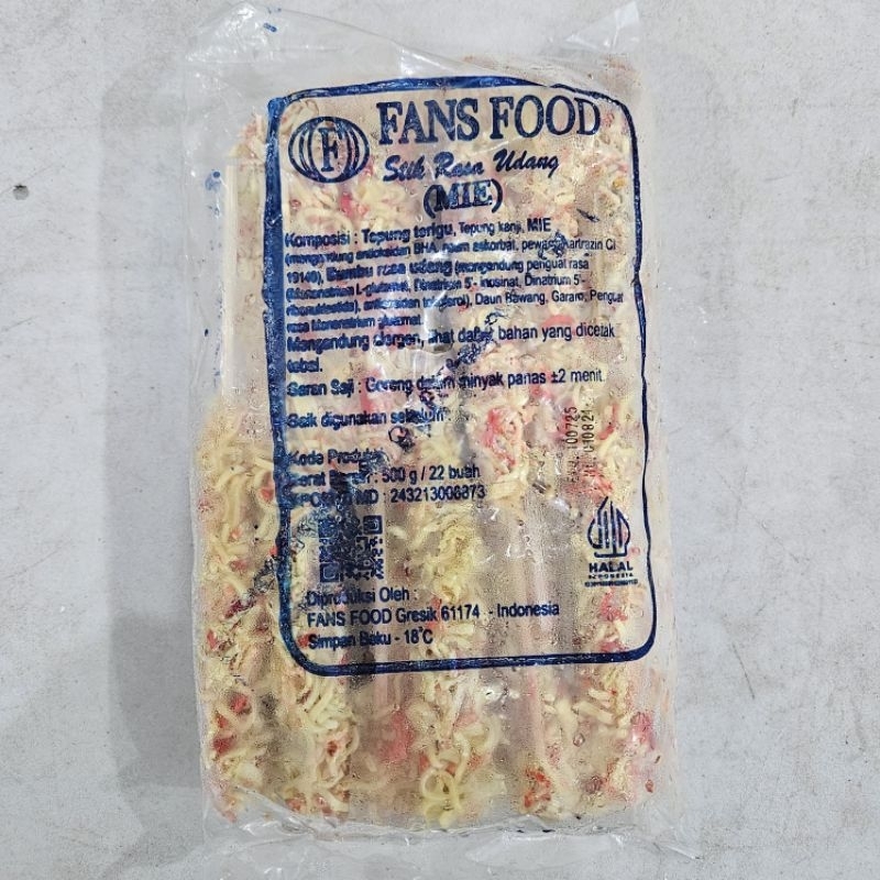 

fansfood stik mie 500gr 22 pcs