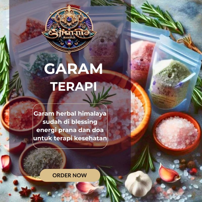 

Himalayan Salt Prana blessed| Garam Terapi herbal.Garam himalaya yang sudah di blessing energi prana