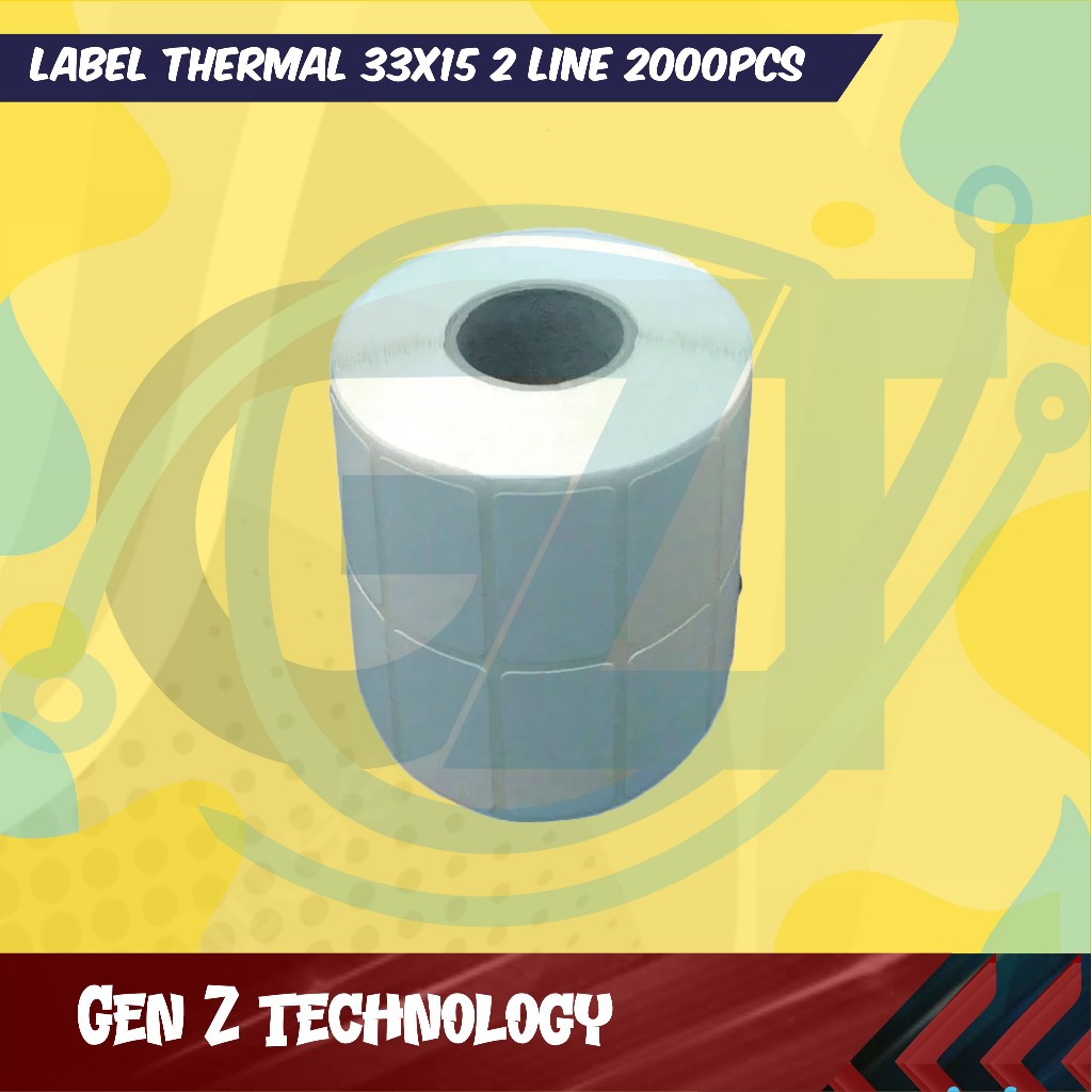 

label barcode thermal XPrinter 33x15 core 1" 2 line 2000 pcs