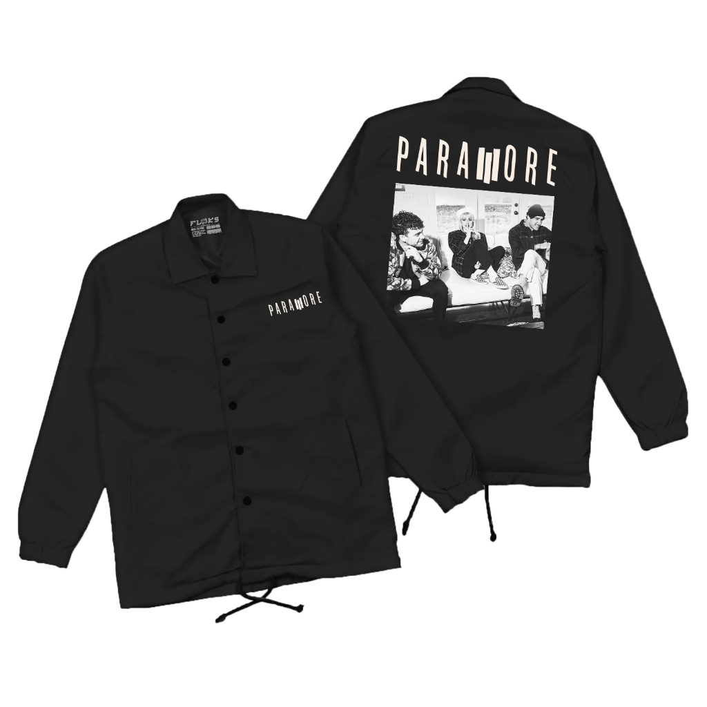 Flooks Coach Jacket Paramore personil vintage warna Hitam Keren